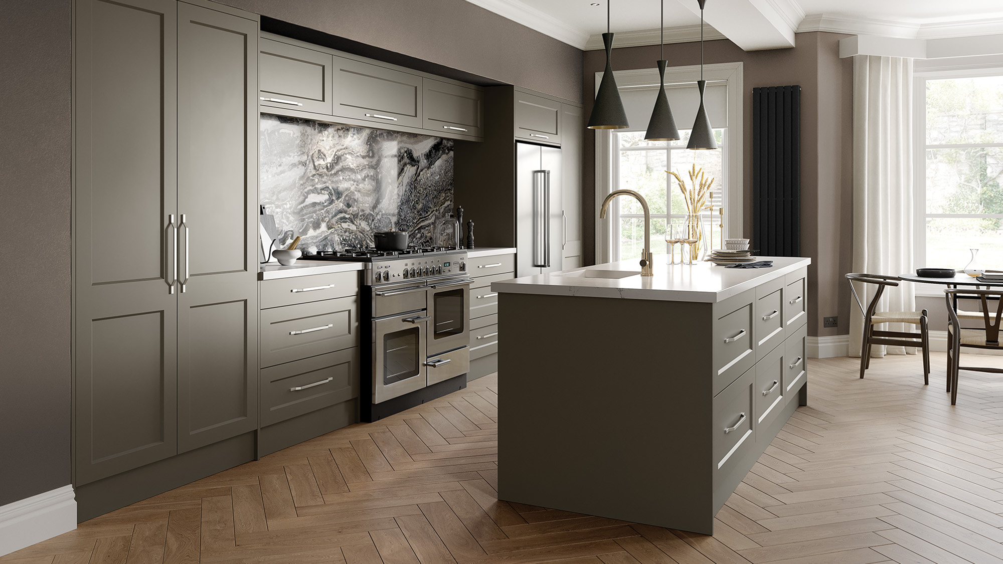 Bella Richmond Matt Taupe Kitchen
